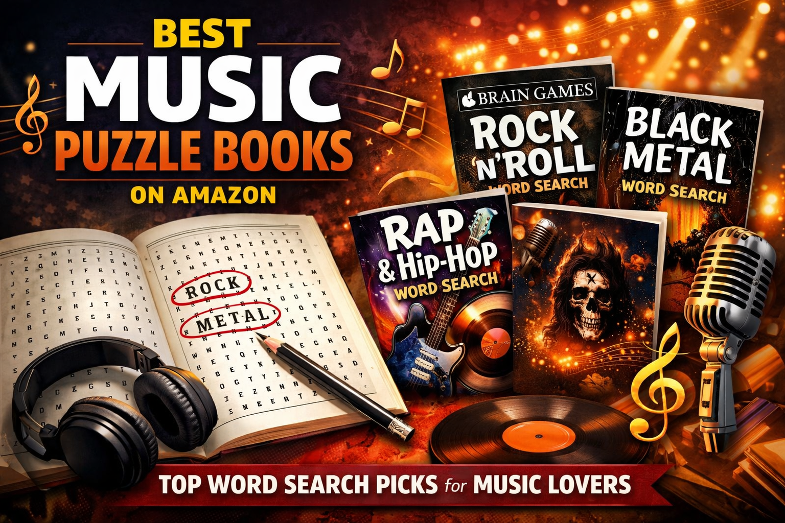 Music puzzle books for music lovers