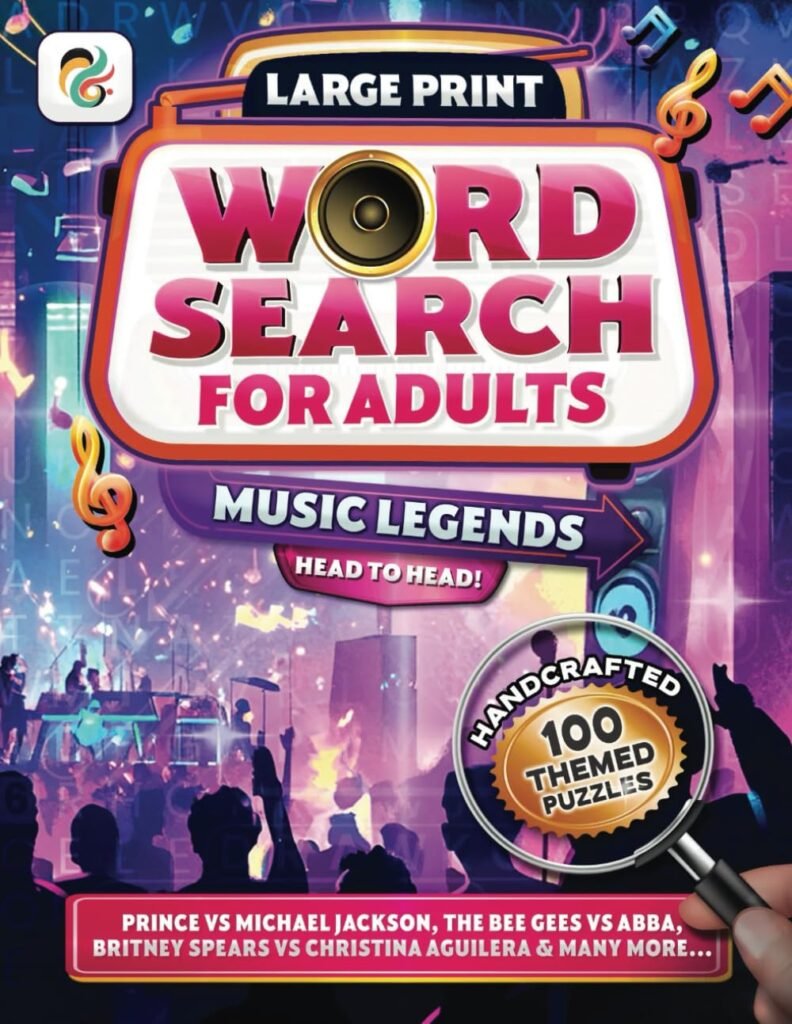 Best Music Puzzle Books on Amazon: Top Word Search Picks for Music Lovers 9 Word Search: 100 Word find Games Puzzle Book for Adults about Music Legends