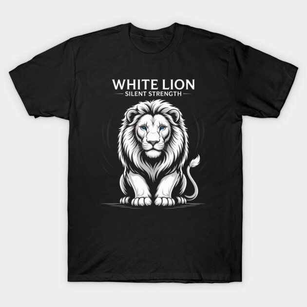 Unique Lion Gifts for Animal Lovers Under $30 3 White Lion Silent Strength T-Shirt